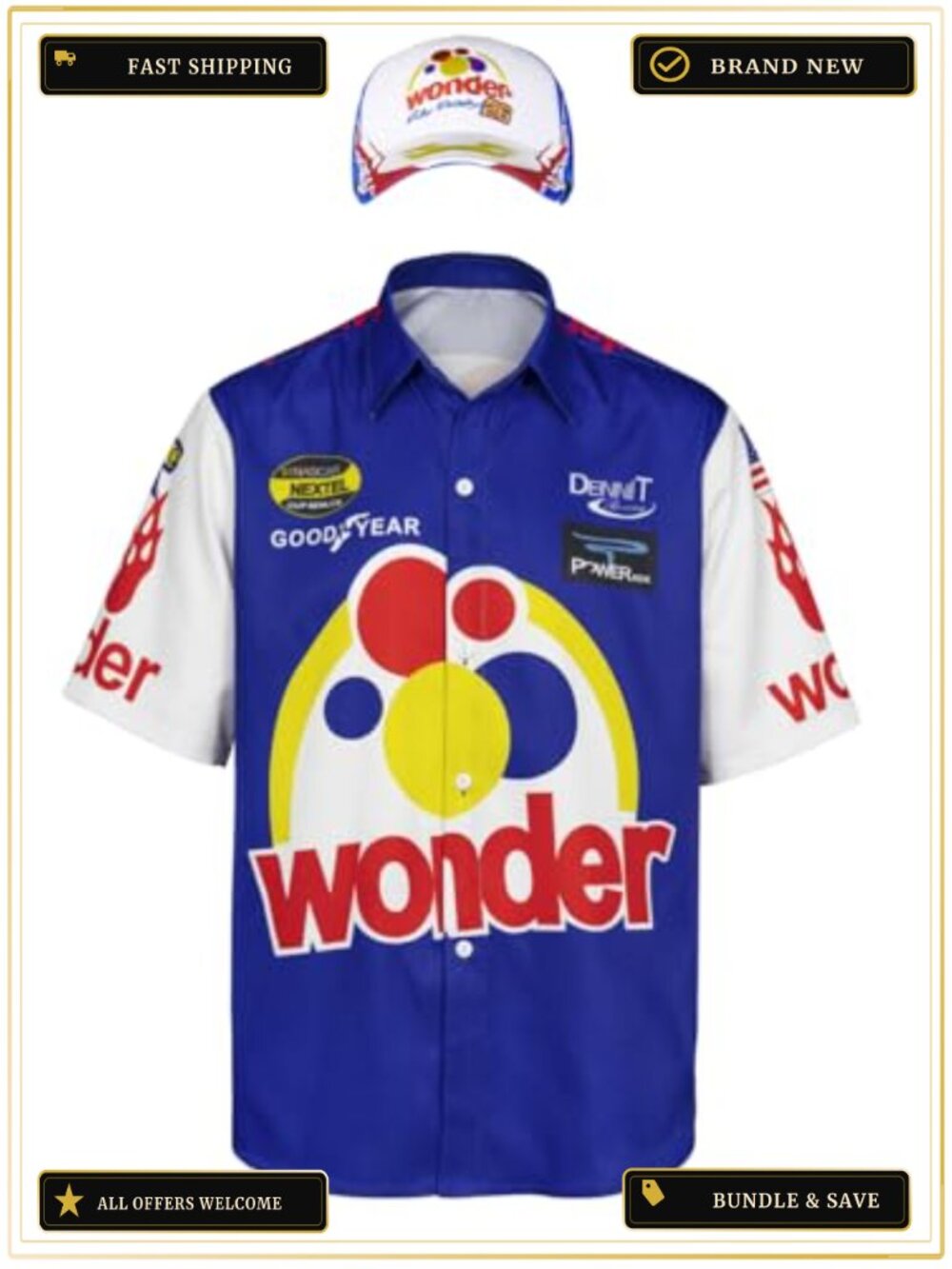 Ricky Bobby Talladega Nights Racing Costume Shirt Men Cosplay Cosplay